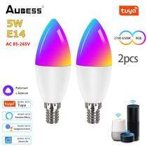 Smart E14 LED RGB CW WW Smart Candle Light Bulb 85V-265V