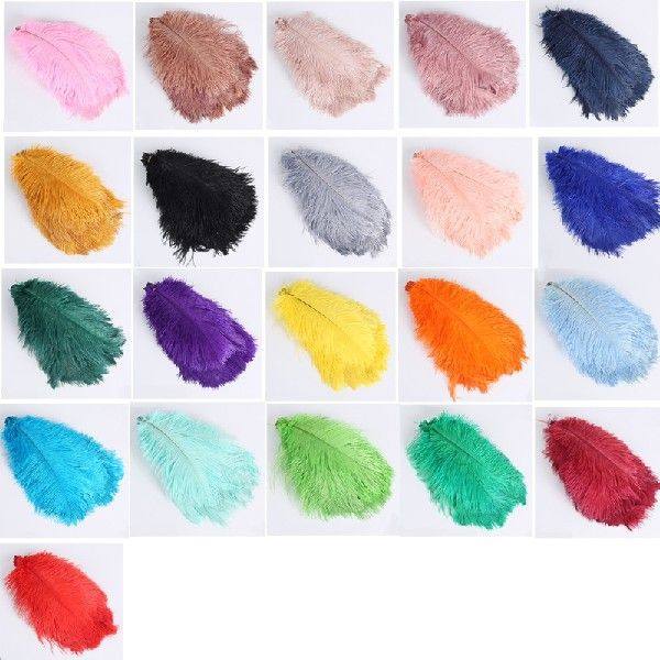 Colored Ostrich Feather 10Pcs for Photography Props Flower