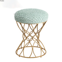 Nordic Wrought Iron Living Room Round Stools Modern Simple