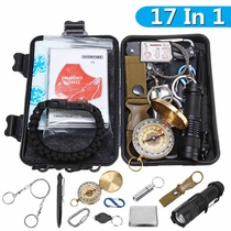 17 in 1 SOS First Aid Box Emergency Camping Hiking Hunting O