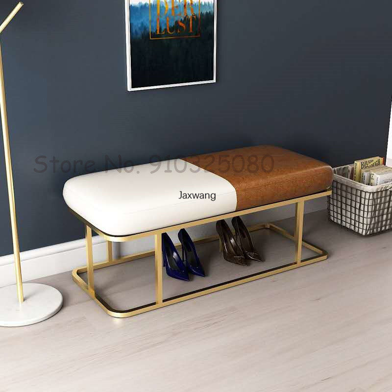 Nordic Living Room Ottomized Iron Shoe Changing