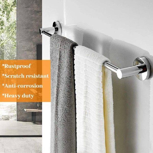 Silver Adjust Silver Single Pole Retractable Towel Rail