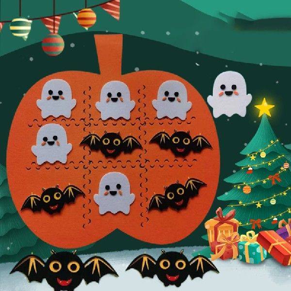 Hallowen Tic-Tac-Toe Felt Puzzle Game for Kids