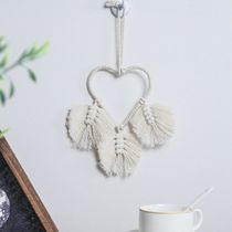 Heart Leaf Macrime Wall Hanging Tapestry Macrame