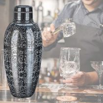 Vintage Stainless Steel Cocktail Shaker Built in Strainer