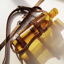 Vintage Portable Useful Water Bottle Bag Faux Leather