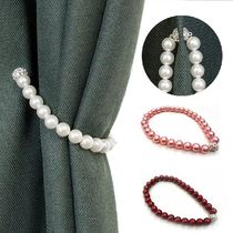 Faux Pearl Beaded Magnet Holders Tieback Clips