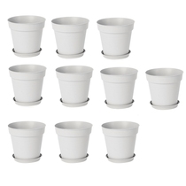 Pots for Plants 10 Pack Plastic Planters with Multiple Drai