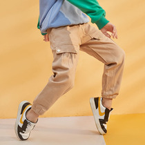 Snow fly boys pants spring and autumn childrens clothing 2021 new spring childrens overalls in the big boy boys foreign tide