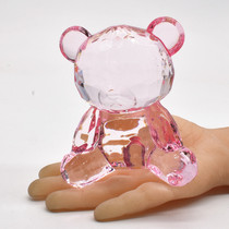 Childrens acrylic transparent imitation yellow small bear animal static pendulum children birthday holiday gift toys