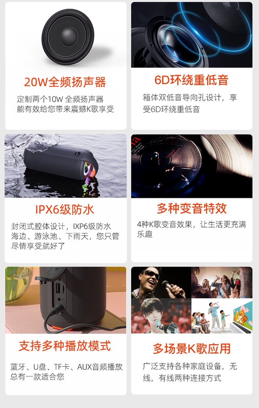 bình đựng nước inox Loa Bluetooth Hát KTV Loa Siêu Trầm Không Dây Mini Ngoài Trời Âm Lượng Cao Di Động Đèn LED Cổng USB Chống Nước Âm Thanh Nhỏ binh dung nuoc cho be di hoc bình đựng nước có vòi