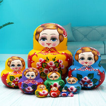 Russian dolls can not finish 10 layers of cute wooden dolls childrens toys and china wind clearing