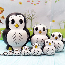 Russian doll doll doll 10 floors penguin cute cartoon childrens puzzle toy birthday gift