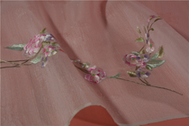 Real silk hand embroidered Su embroidered old embroidered embroidered sheet pink series 1 mulberry silk high-end cloth fabric