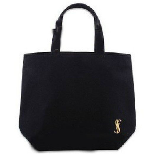 New Style Hand-Held Shopping Bag, Black Canvas Bag with Gold Embroidery, Women's Shoulder Bag, Thick and Simple, Suitable for Going Out