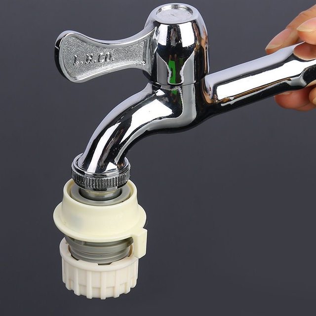 Faucet connector car wash water gun ເຄື່ອງຊັກຜ້າຄົວເຮືອນ buckle fast connector watering flower 4-point hose water pipe connector