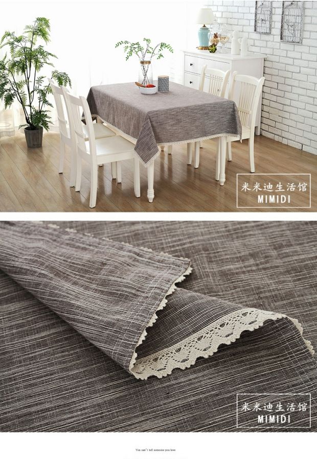 Khăn trải bàn bằng vải cotton và vải lanh Nhật Bản mục vụ đơn giản hiện đại tủ lạnh che khăn màu xám cà phê xanh cà phê bàn ​​bàn khăn trải bàn tùy chỉnh khăn trải bàn bằng nhựa