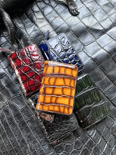 Imported Crocodile Leather Short Wallet, Hand-Rubbed Genuine Leather Short Wallet, Coin Purse, Unisex, Fashionable Zipper Card Holder Imported Crocodile Leather Short Wallet, Hand-Rubbed Genuine Leather Short Wallet, Coin Purse, Unisex, Fashionable Zipper Card Holder