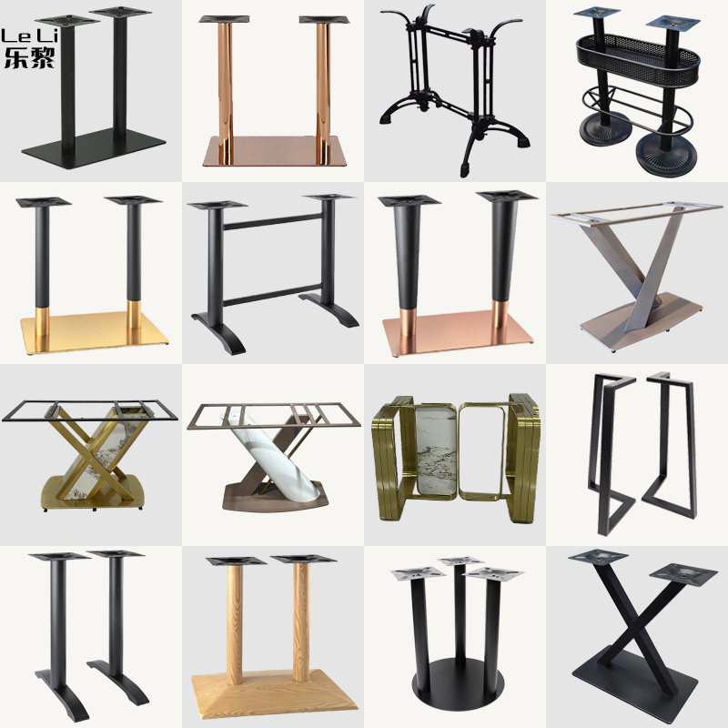 Rock Plate Dining Room Table West Dining Room Table Leg Light Lavish Milk Tea Shop Marble Dining Table Bar Table Stainless Steel Table Leg Bracket-Taobao