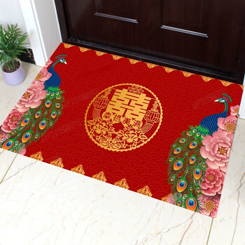 Nhà cưới thảm tùy chỉnh bố trí phòng ngủ cô dâu chống trượt chân lễ hội pad cửa mat cửa đám cưới hi từ mat - Thảm sàn thảm xốp cho bé