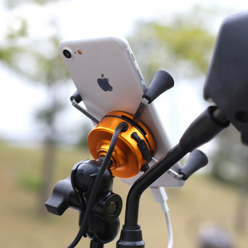 Locomotive Mobile Phone Rack Electric Scooter GPS Navigation Seat Onboard Usb Mobile Phone Clip