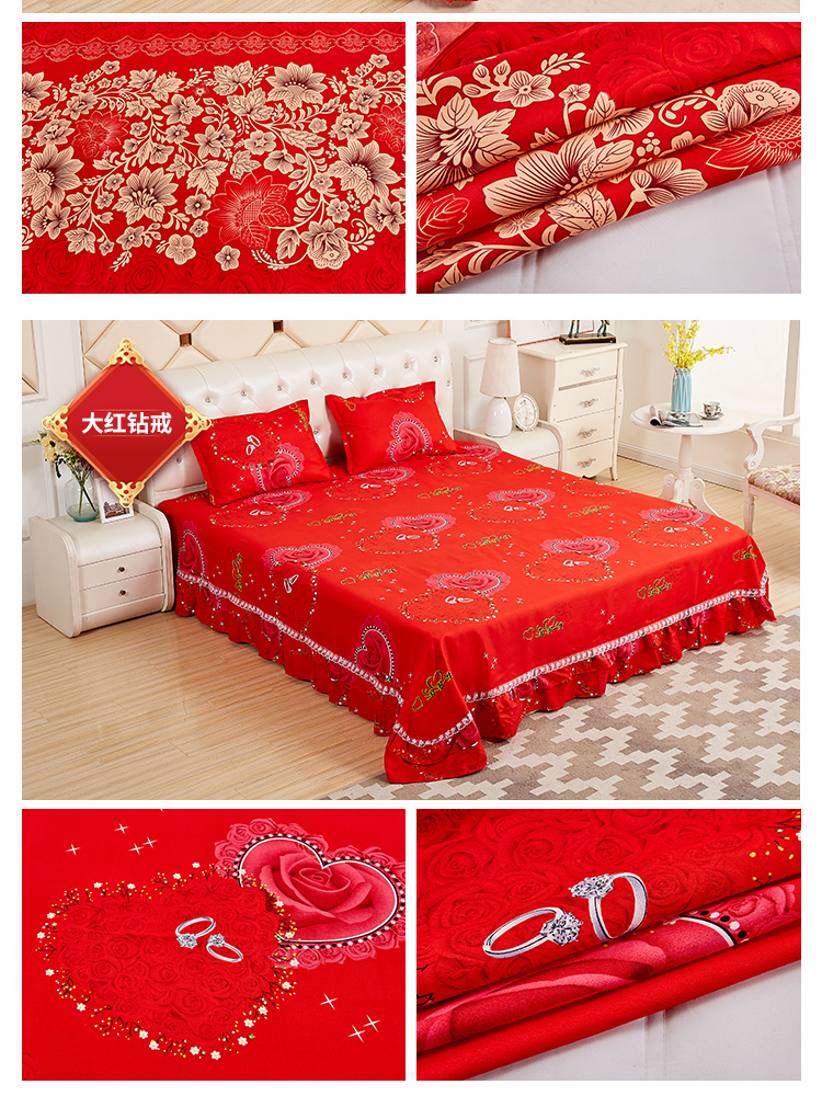 Big Red giường hôn nhân váy trượt Simmons bedspread duy nhất mảnh ren Hàn Quốc ren đôi lanh tăng vận chuyển - Váy Petti váy giường đẹp	