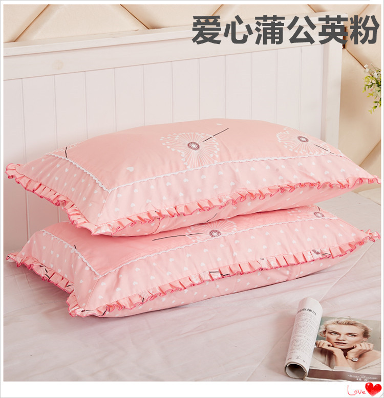 Gối cưới màu đỏ cặp 48 74cm chà nhám gối đơn Hàn Quốc ren cưới tăng gối - Gối trường hợp gối chữ u