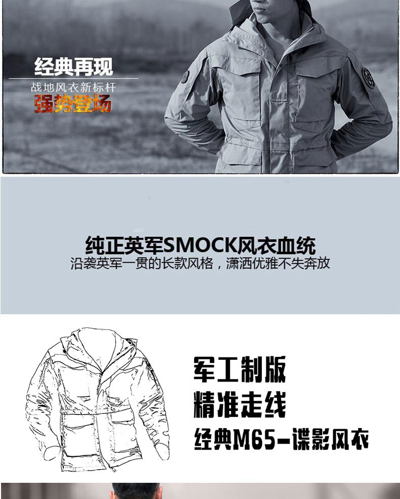 Дорожная тактическая мужская длинная куртка Peng 