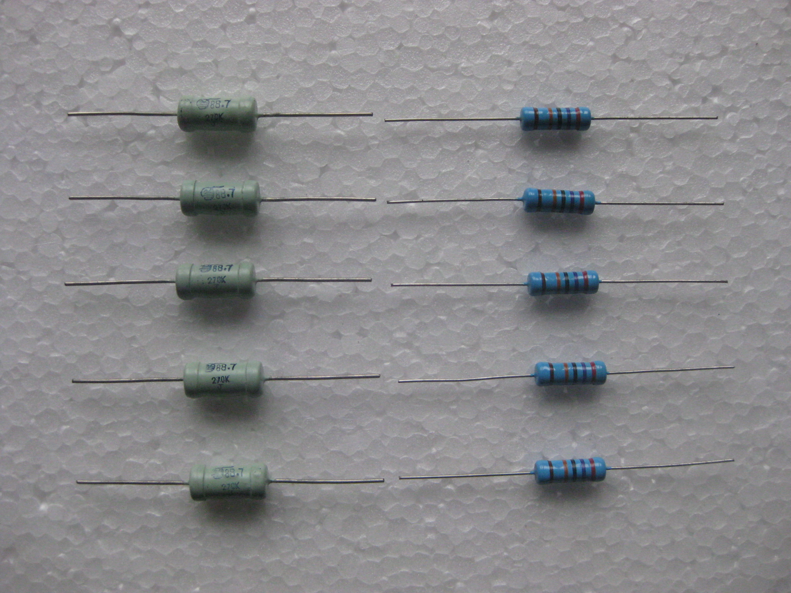 Copper foot big red robe metal film resistor 2W 10 Ohm 560 Ohm 1 1K 2 4K 3 2 7K 7K 3 6K