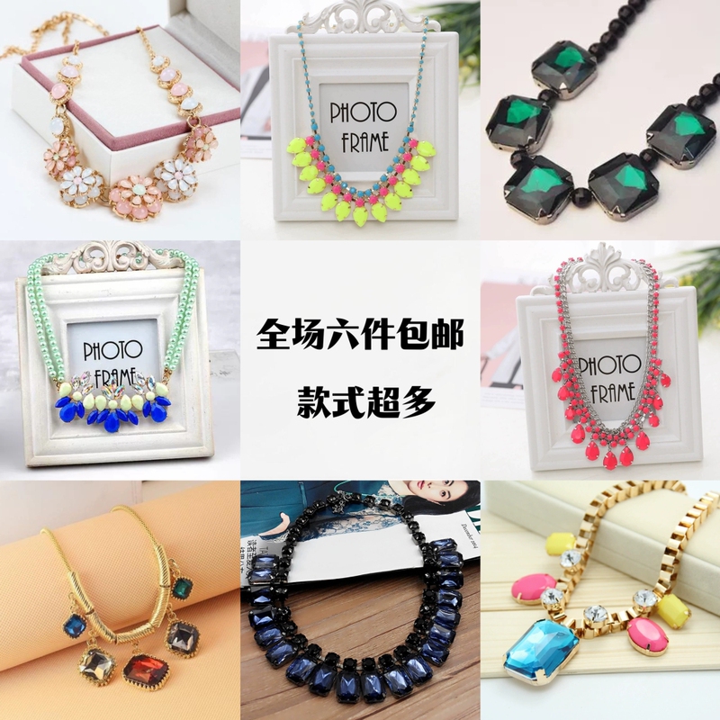 European and American Exaggerated Diamond-Encrusted Gorgeous Fashion Banquet Dress Stage Clavicle Chain Light Luxury Fashion Versatile Short Necklace