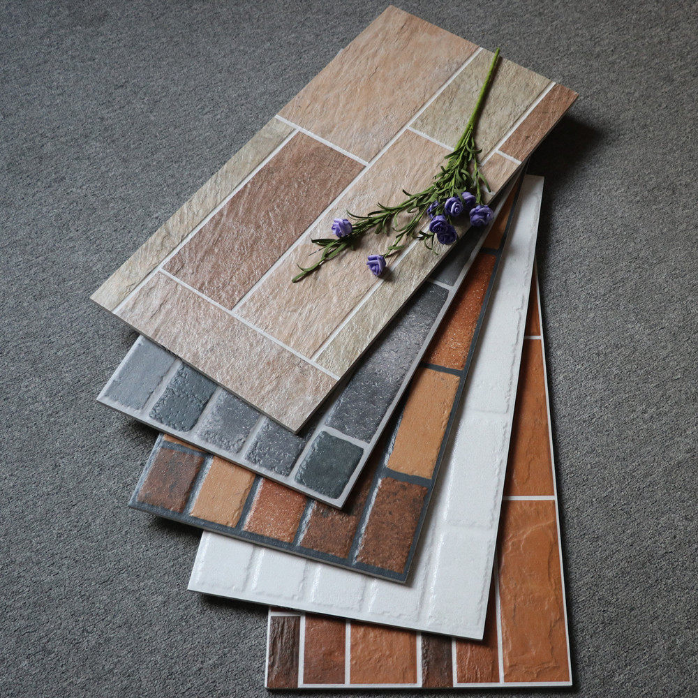 Retro culture Stone tiles 300x600 Villa Outer Wall Brick Guest Dining Room Wall Dress Background Wall Balcony Imitation Antique Green Brick