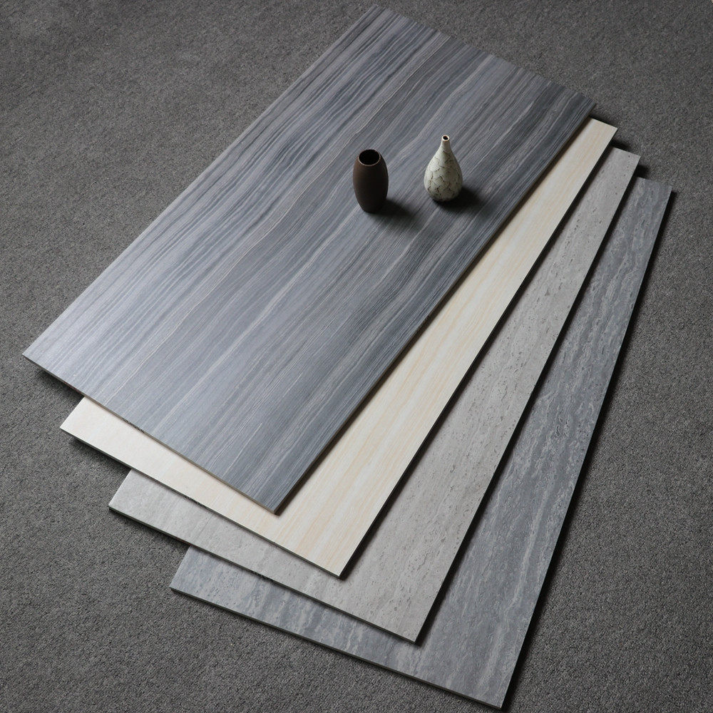 Living room imitation ancient brick 450 * 900 imitation solid wood textured tile catering chain grey anti-slip floor tile striped wall brick