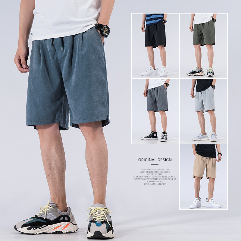 Shorts men wear summer trend Korean version all-match loose casual five-point pants tide brand ins sports beach five-point pants