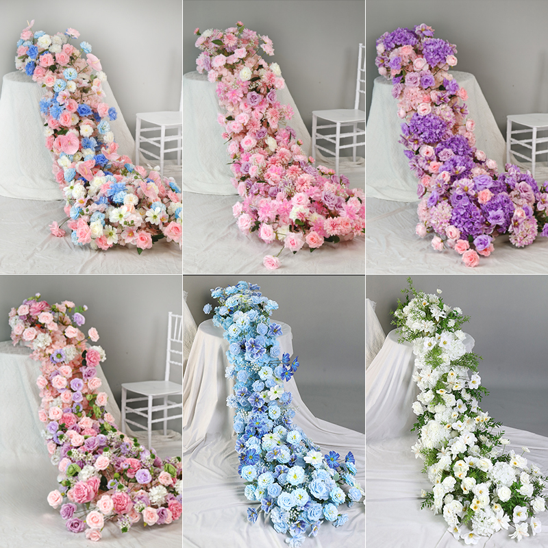 Waterfall Flower Birthday Arrangement Wedding Decoration Artificial Flower Waterfall Stand Fake Flower Decoration Scene Tabletop Waterfall Table Flower