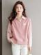 Autumn and Winter Women's Clothing 2025 New Style Shirt Sweatshirt Fake Two-Piece Korean Style Long-Sleeved Trendy Age-Reducing Top