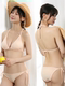 Summer bikini cotton strap beautiful back underwear comfortable halter bra girl suit breathable briefs swimsuit trend