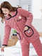 Pajamas for Women in Autumn and Winter, Coral Velvet Three-Layer Quilted Jacket, Thickeneded and Velvet, Warm Flannel, New Home Wear Set