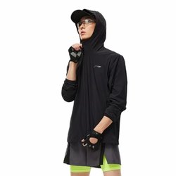 안감/리 닝 리앙건 기술 안티 UV 물 스플래시 후드 부드러운 껍질 긴 슬리브 선 스크린 옷 afdu163