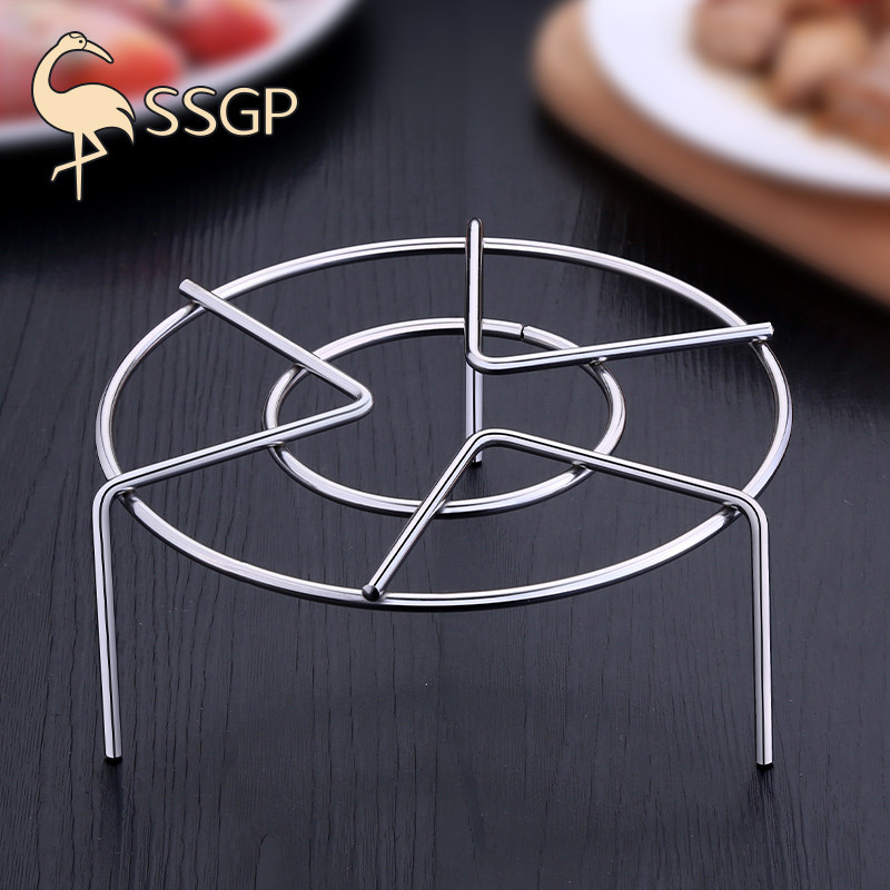 Round 304 stainless steel steaming rack electric cooker Electronic pressure cooker steamer rack steamed rice rack with high foot steam