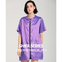 Short-sleeved barber shop work clothes beauty salon apron hair salon dedicated high-end trendy hair cutting assistant clothing waterproof and breathable