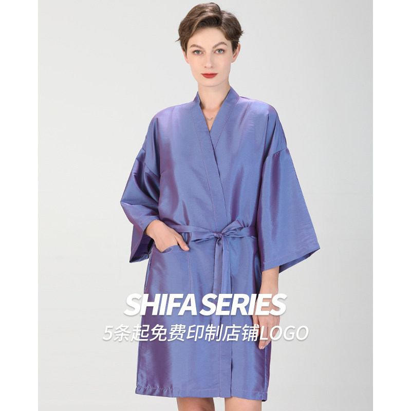 Hairdressing shop customer robe beauty salon customer service robe net red high-end trendy haircut kimono hair dyeing clothes hair salon does not stick to hair - Taobao