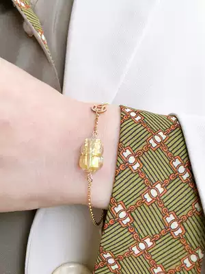 Oslow, original design natural tai jing brave lucky transport coins 14K package Golden antimony simple niche advanced