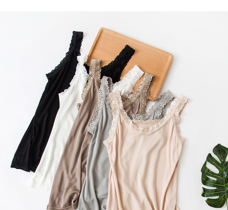 Phần mỏng dệt kim lụa yếm trong vest nữ ren đáy mặc bên trong kích thước lớn dâu lụa đoạn văn ngắn lỏng mùa hè quần xì áo vú