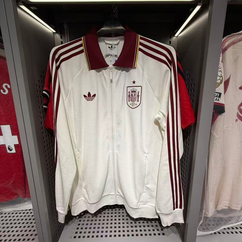 Adidas 2026 World Cup Spain Football Retro Sports Training Jacket Jz2249