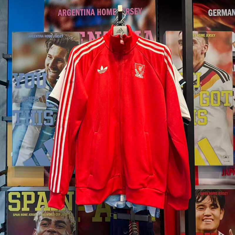 Vange Genuine Adidas 25-26 Liverpool Sports Casual Retro Zipper Jacket Jz0144