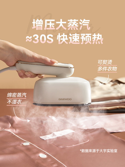 DAEWOO 2024 NEW Steam Handheld Ironing Machine 전기 철 철 철분 홈 소형 휴대용 행거 다리미 기계
