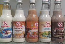 Glass bottle Soybean milk original black sesame grain chocolate taste 300ml*24 bottles