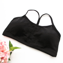 Pure cotton with chest pad short bra-t bra underwear without steel ring insert halter top