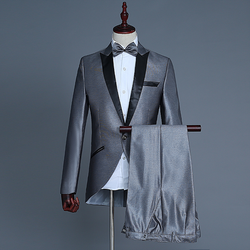 Men's Formal Wear, Small Tailcoat Suit, Magic Performance Conductor Costume, Opera Singer Performance Outfit, Jazz Suit, Dance Costume