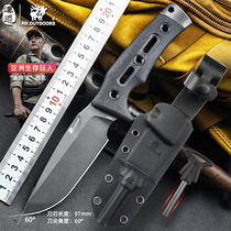 Hando Lock DC53 steel wilderness survival knife field survival knife knife self-defense knife high hardness portable